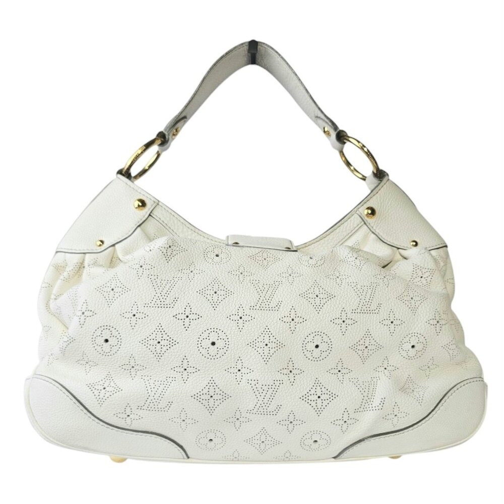 LOUIS VUITTON Mahina Solar PM White Perforated Leather Shoulder Bag Monogram LV - Picture 2 of 16